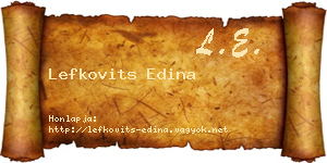 Lefkovits Edina névjegykártya
