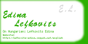 edina lefkovits business card